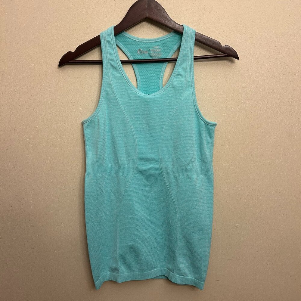 NWT ZYIA Active Women's Turquoise Copper Charged Tank Top Seamless Small